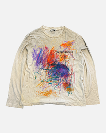 SHIBU | Abstract Scribble Graphic Long-Sleeve T-Shirt