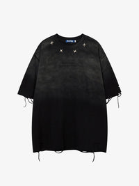 JKPTWSO | Star-Studded Distressed T-Shirt