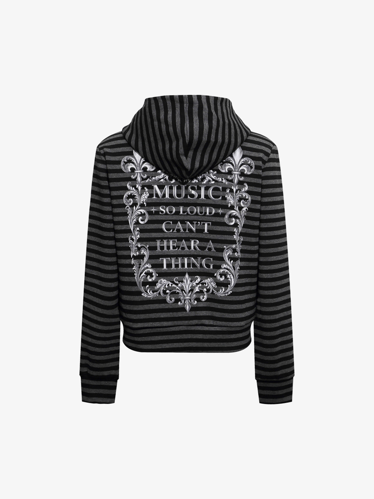 REHTRELT | STRIPED CREST ZIP UP HOODIE
