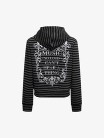 REHTRELT | STRIPED CREST ZIP UP HOODIE