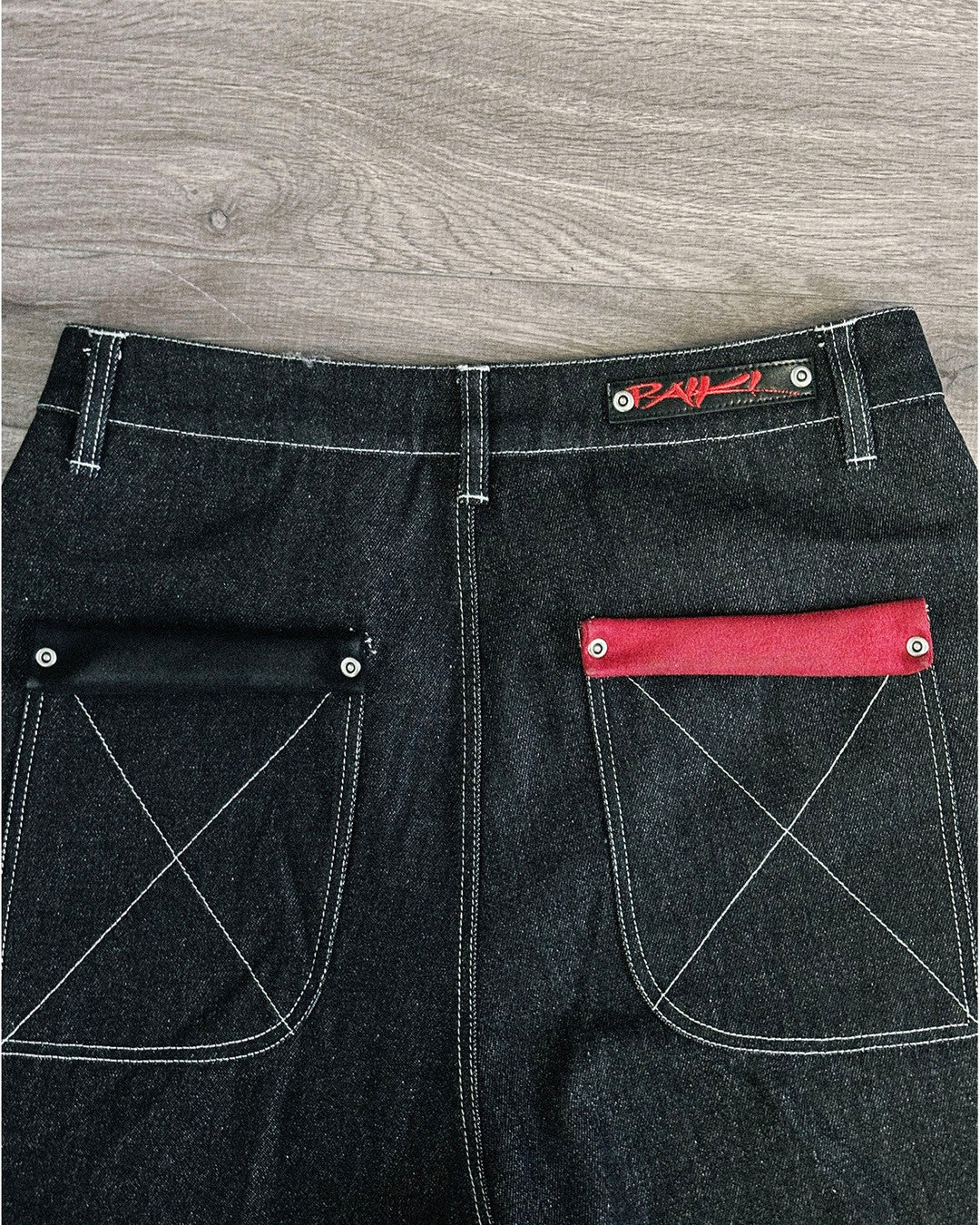 Triple-Button Baggy Jeans worn on model, image 07