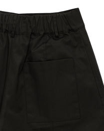 Coated Double-Pleat Wide Shorts worn on model, image 02