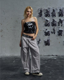 Double-Waist Parachute Pants worn on model, image 02