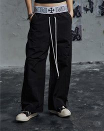 Double-Waist Parachute Pants worn on model, image 04