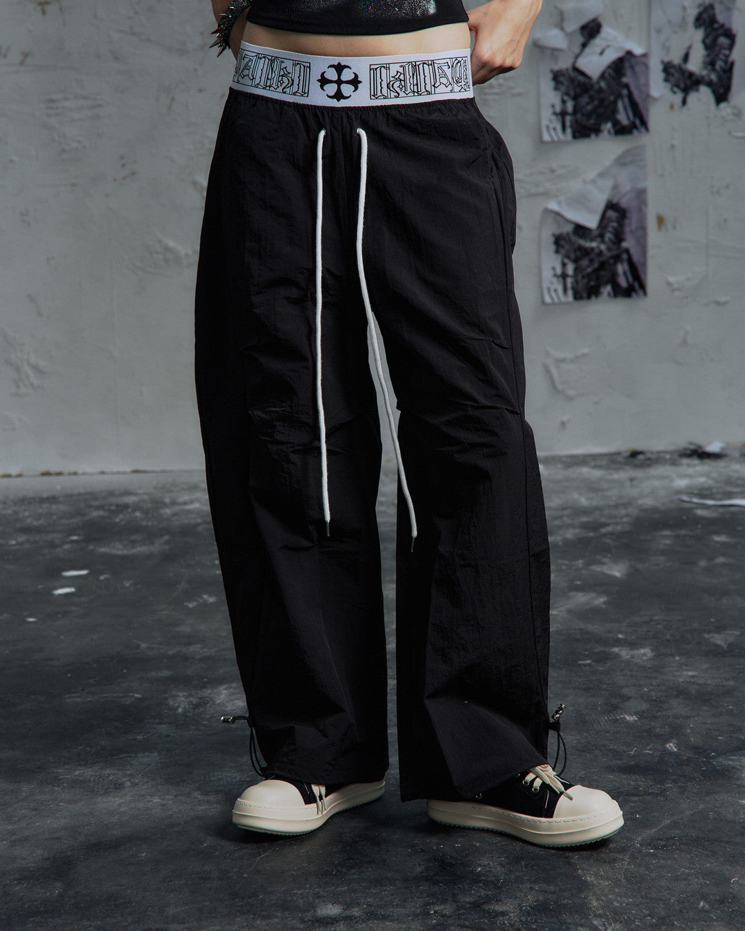 Double-Waist Parachute Pants worn on model, image 05