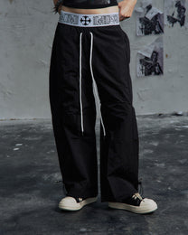 Double-Waist Parachute Pants worn on model, image 05