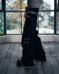 Studded Multi-Pocket Cargo Pants worn on model, image 02