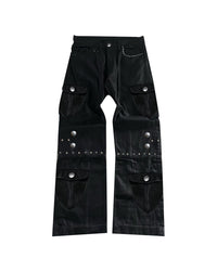 PAIKI | Studded Multi-Pocket Cargo Pants
