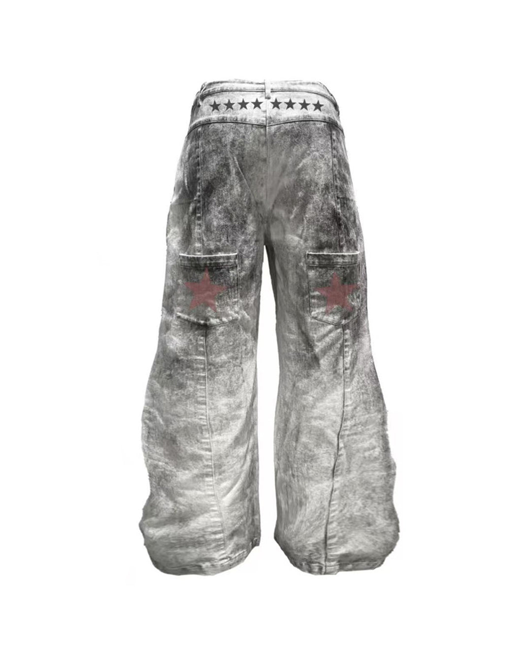 Music Note Mud-Wash Wide-Leg Pants worn on model, image 07