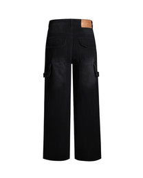 Gem-Studded Distressed Baggy Jeans worn on model, image 08