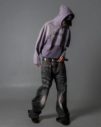 Trompe-l'Oeil Leopard Flared Jeans worn on model, image 04