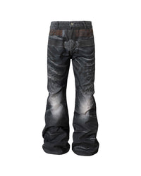 Nastyhub | Trompe-l'Oeil Leopard Flared Jeans