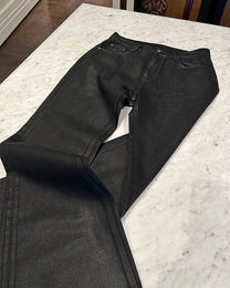 Hand-Waxed Bootcut Jeans worn on model, image 01
