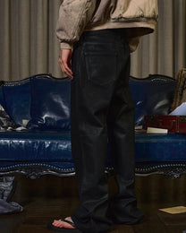 Hand-Waxed Bootcut Jeans worn on model, image 06