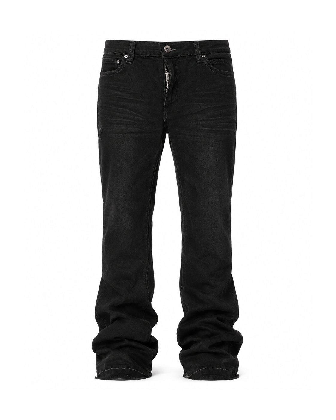 Pressed-Crease Stacked Flare Jeans product view
