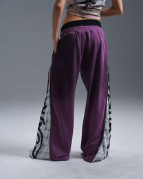 Data-Graphic Zip Panel Sweatpants worn on model, image 02