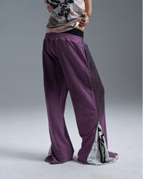 Data-Graphic Zip Panel Sweatpants worn on model, image 04