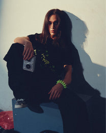 PAIKI | Diagonal Slogan &amp; Star Graphic T-Shirt styled product image 04