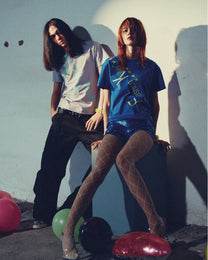 PAIKI | Diagonal Slogan &amp; Star Graphic T-Shirt styled product image 08