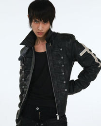DETW | Cross Appliqué Buttoned Zip Jacket styled product image 01