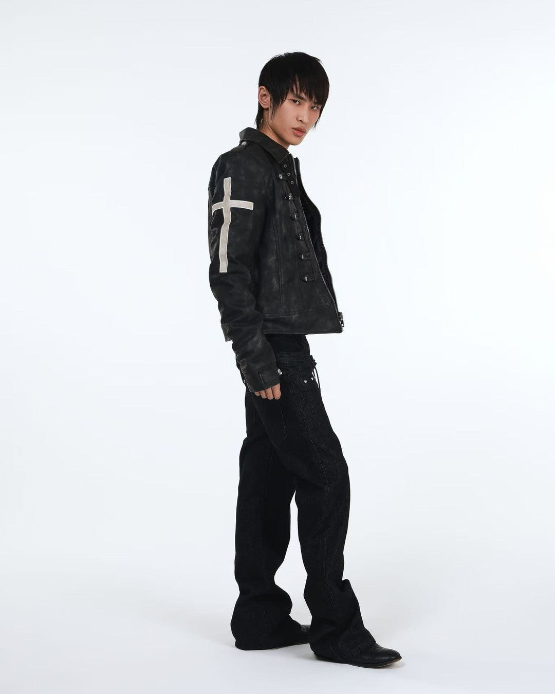 DETW | Cross Appliqué Buttoned Zip Jacket styled product image 05