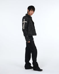 DETW | Cross Appliqué Buttoned Zip Jacket styled product image 05