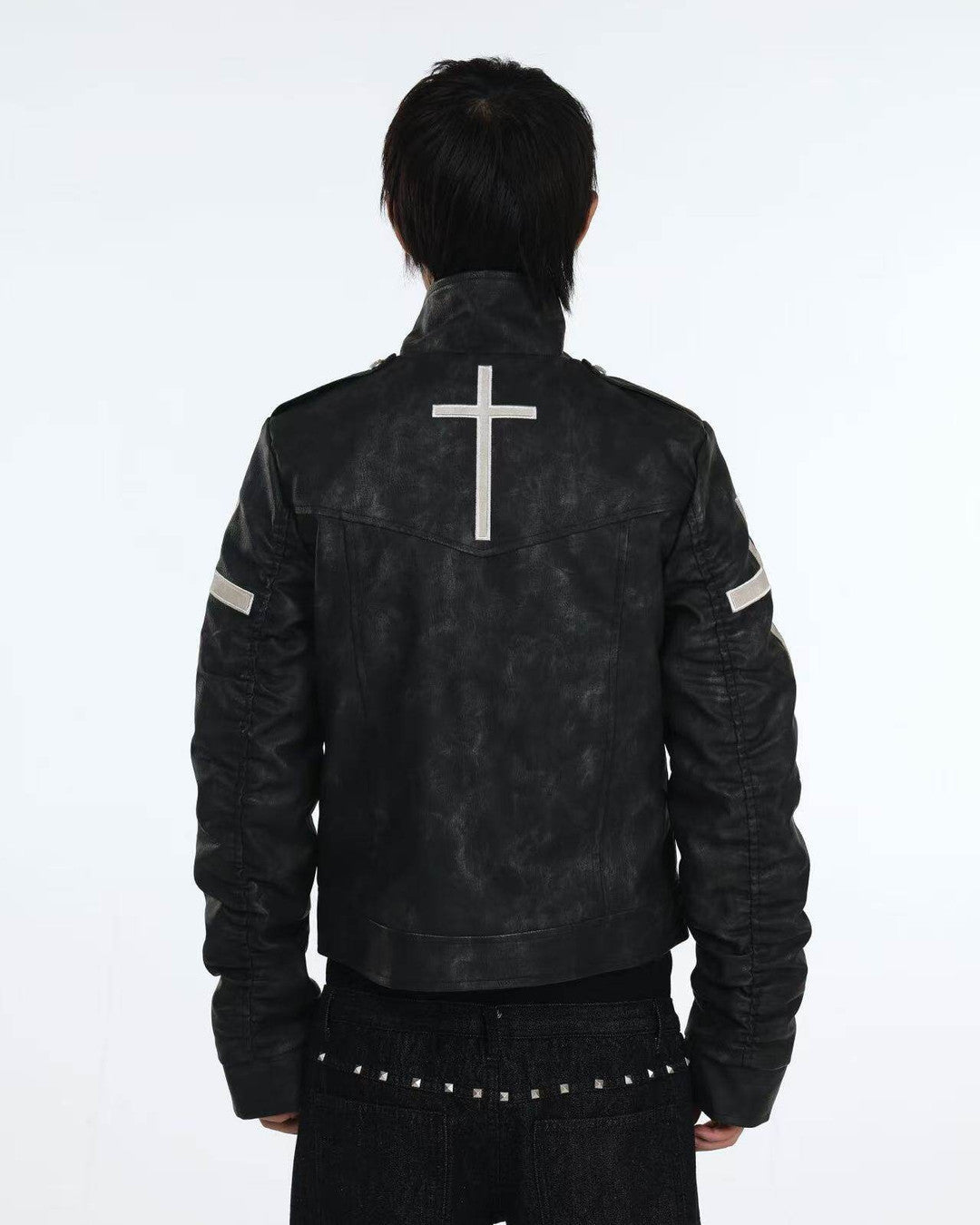 DETW | Cross Appliqué Buttoned Zip Jacket styled product image 06