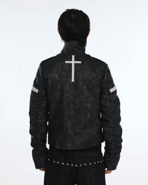 DETW | Cross Appliqué Buttoned Zip Jacket styled product image 06