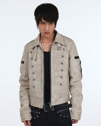 DETW | Cross Appliqué Buttoned Zip Jacket styled product image 07