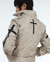DETW | Cross Appliqué Buttoned Zip Jacket styled product image 09
