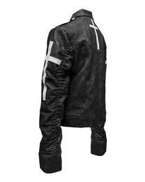 DETW | Cross Appliqué Buttoned Zip Jacket - Black product image