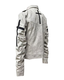 DETW | Cross Appliqué Buttoned Zip Jacket - Off White product image