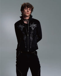 PAIKI | Skeleton Singer Flared-Cuff Zip Jacket styled product image 01