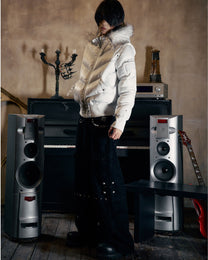 PAIKI | Oversized Hood Cropped Puffer Jacket styled product image 04
