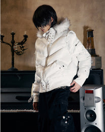 PAIKI | Oversized Hood Cropped Puffer Jacket styled product image 05