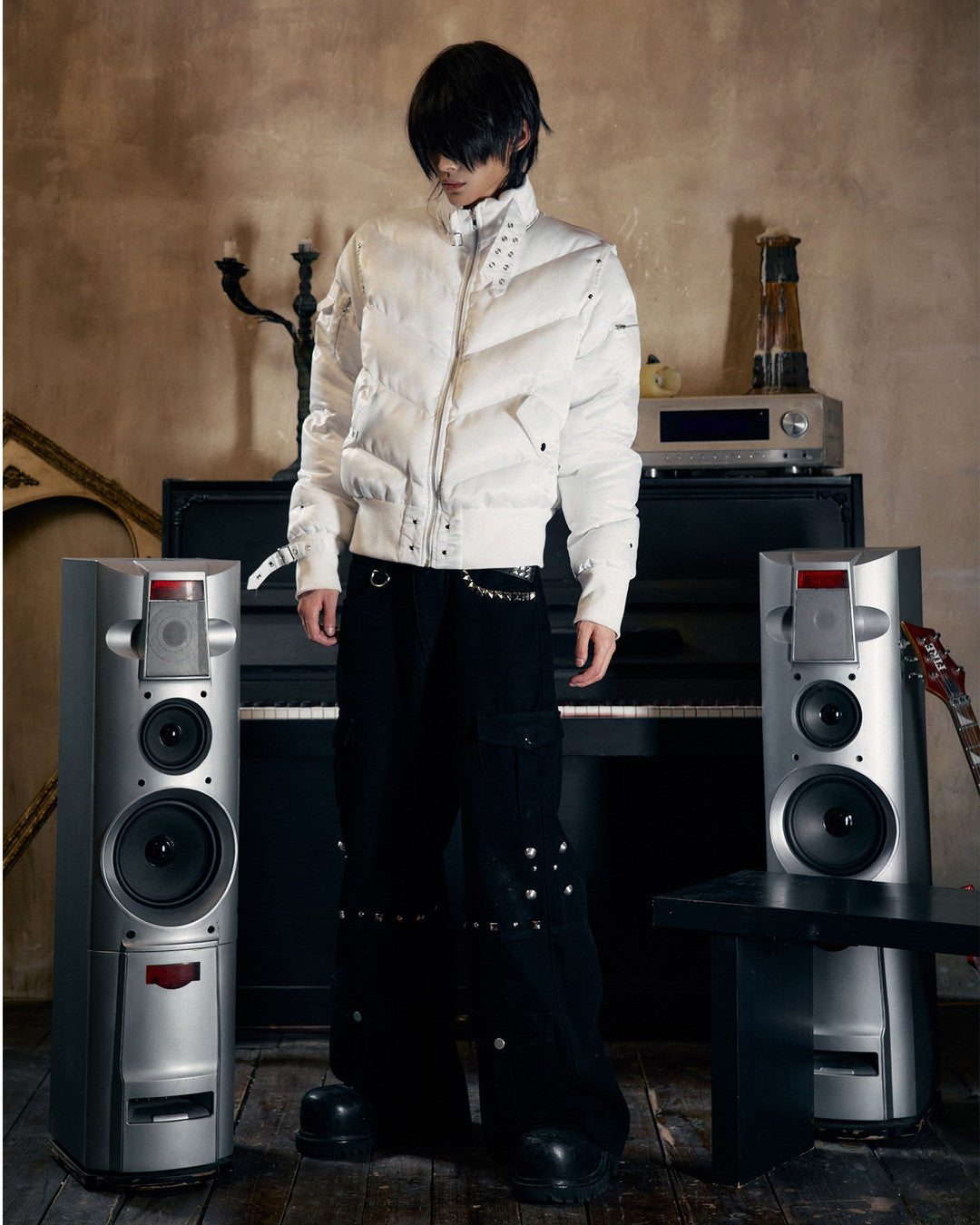 PAIKI | Oversized Hood Cropped Puffer Jacket styled product image 06