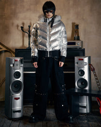 PAIKI | Oversized Hood Cropped Puffer Jacket styled product image 07