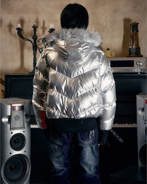 PAIKI | Oversized Hood Cropped Puffer Jacket styled product image 08