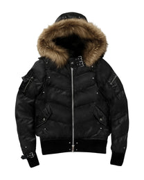 PAIKI | Oversized Hood Cropped Puffer Jacket - Dark Brown product image