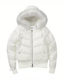 PAIKI | Oversized Hood Cropped Puffer Jacket - White White product image