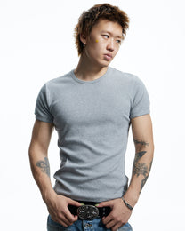DND4DES | Slim-Fit Ribbed Crew Neck T-Shirt styled product image 02