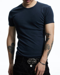 DND4DES | Slim-Fit Ribbed Crew Neck T-Shirt styled product image 04