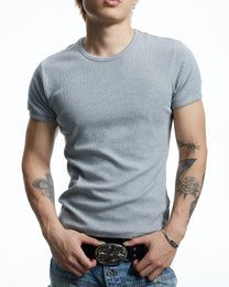 DND4DES | Slim-Fit Ribbed Crew Neck T-Shirt styled product image 05