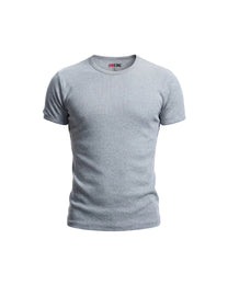 DND4DES | Slim-Fit Ribbed Crew Neck T-Shirt - Gray product image