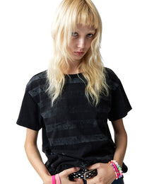 Distressed Star &amp; Stripe Graphic T-Shirt worn on model, image 05