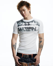 Dental X-Ray Graphic Stretch T-Shirt worn on model, image 01