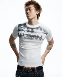Dental X-Ray Graphic Stretch T-Shirt worn on model, image 03