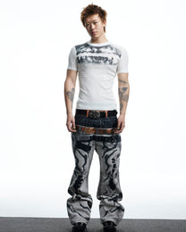 Dental X-Ray Graphic Stretch T-Shirt worn on model, image 04