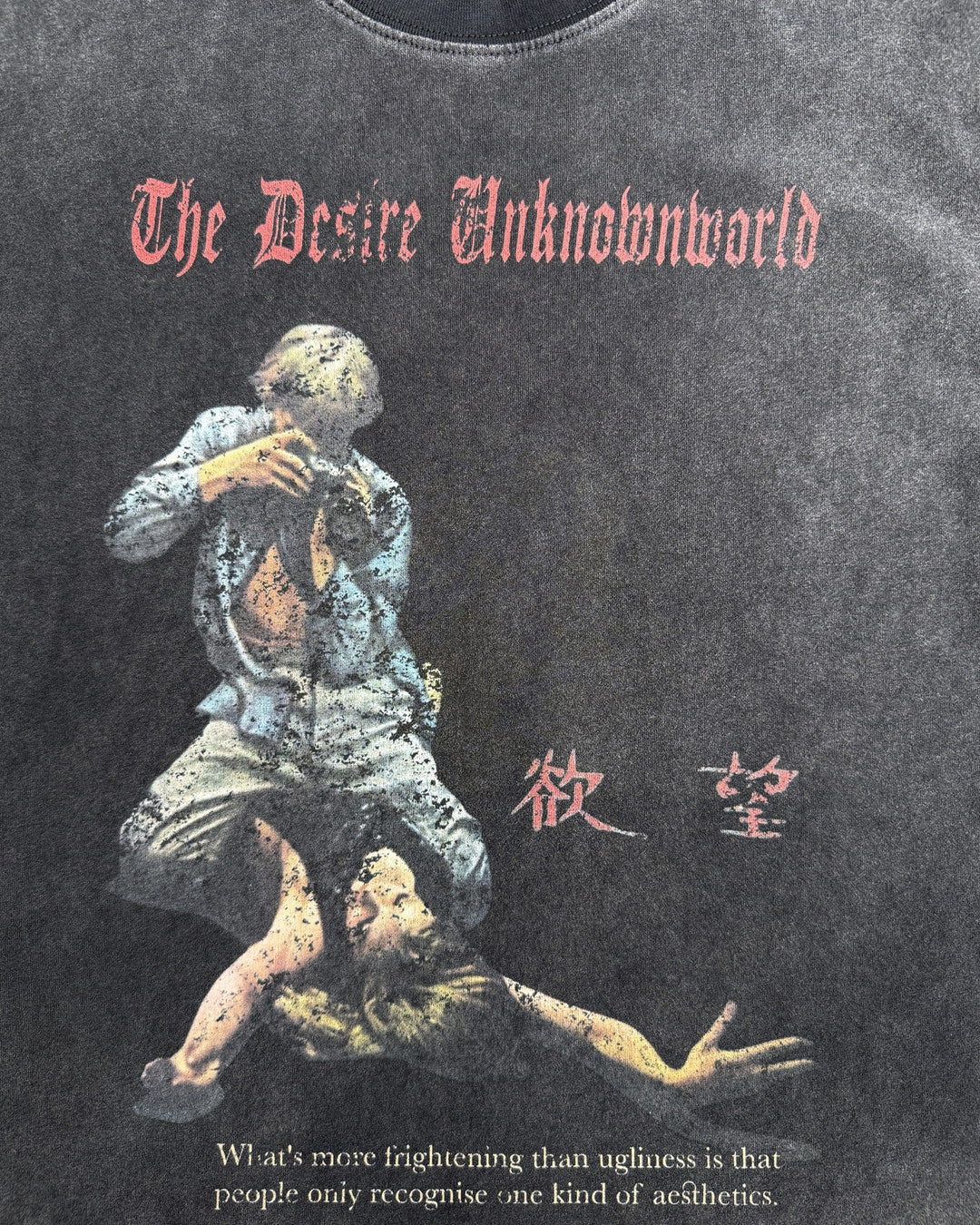 The Desire Distressed Graphic T-Shirt worn on model, image 02