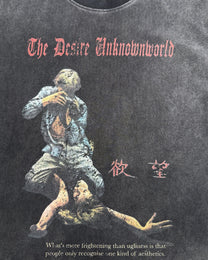 The Desire Distressed Graphic T-Shirt worn on model, image 02